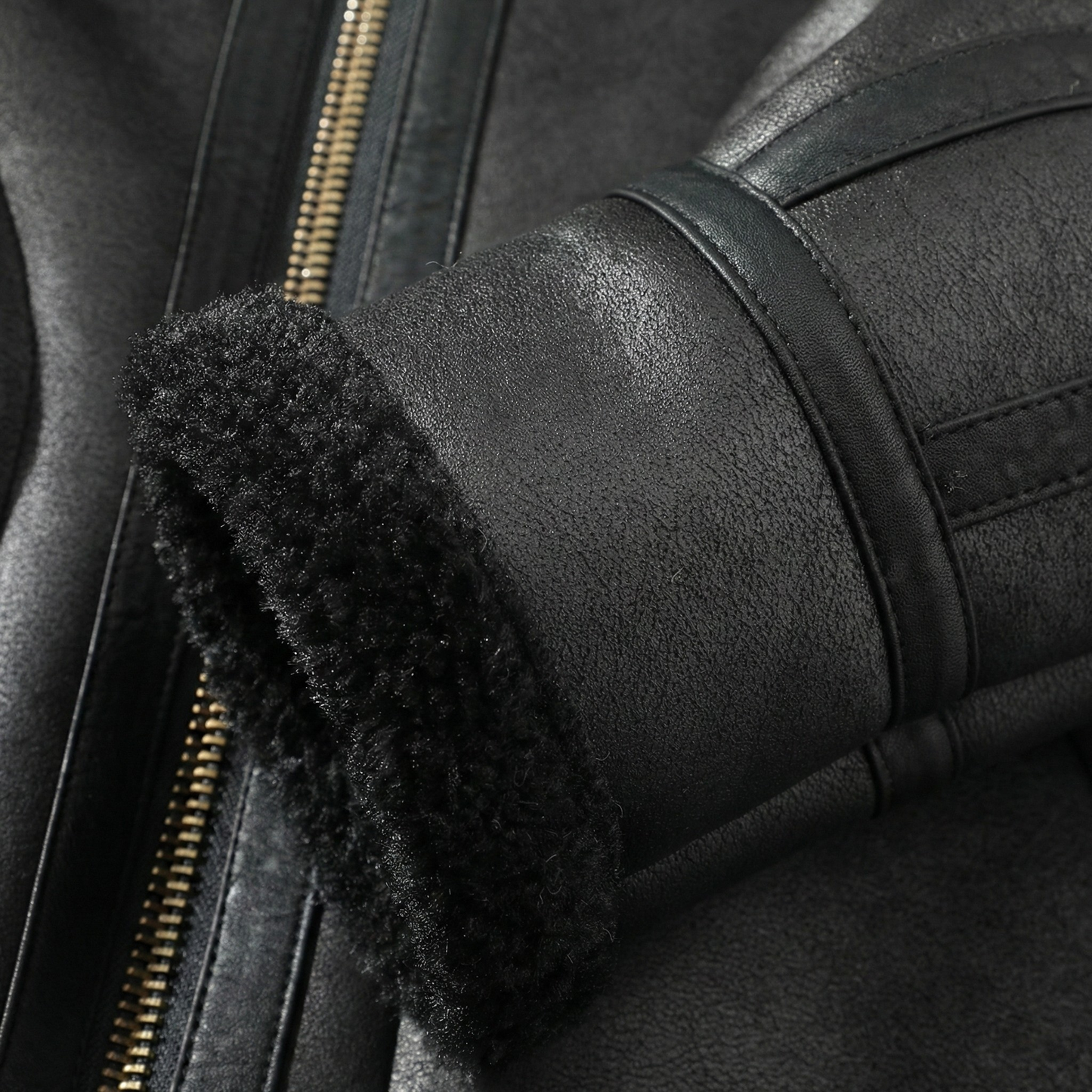 Noble Sherpa-Lined Aviator Hooded Jacket