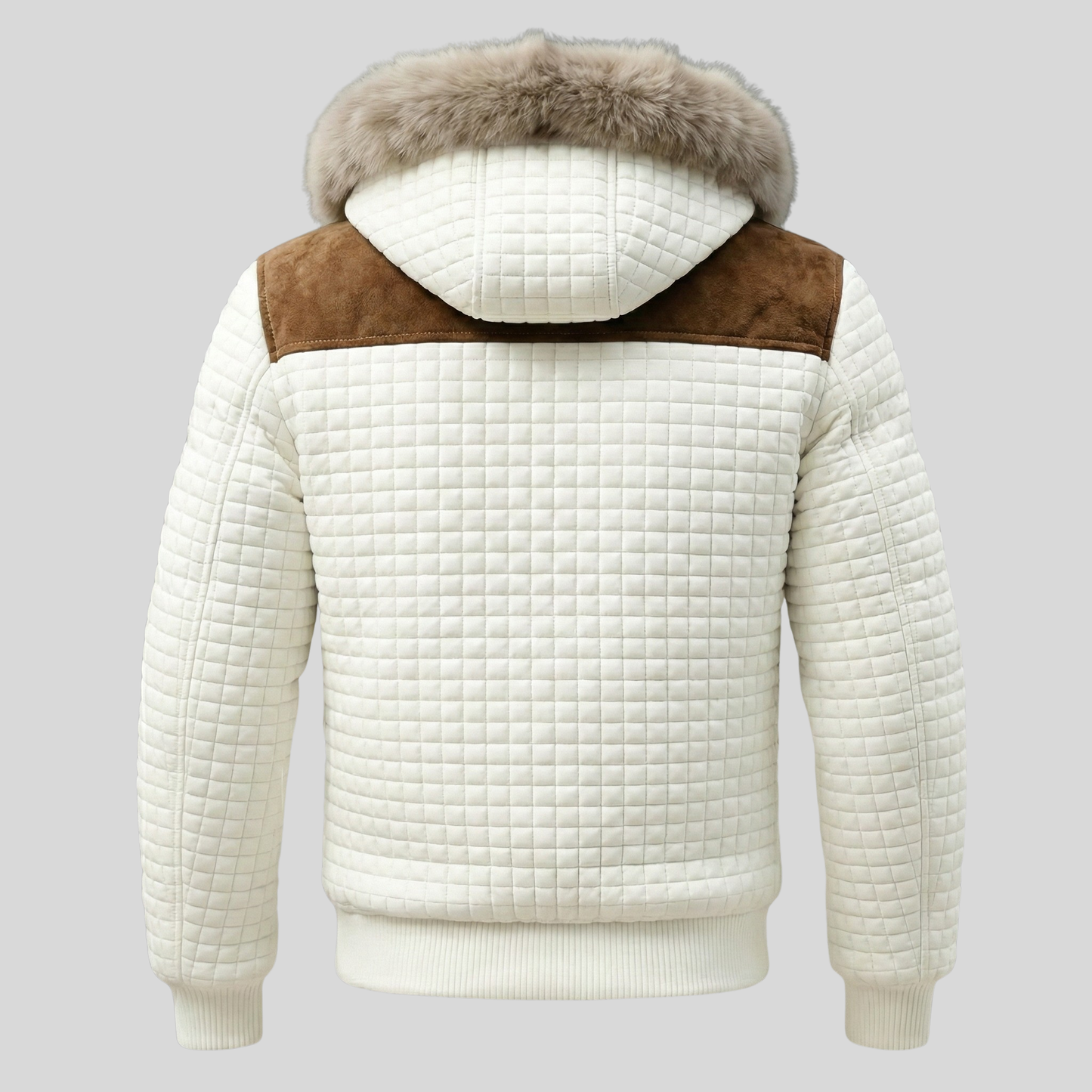 Quilted Sherpa Lined Hooded Winter Jacket