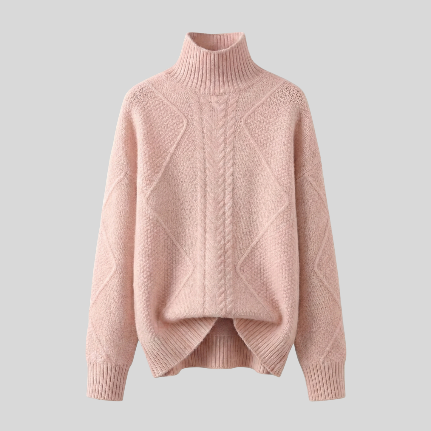 Cozy Cable-Knit High Neck Sweater