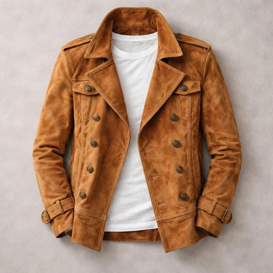 Ridge Suede Pea Coat