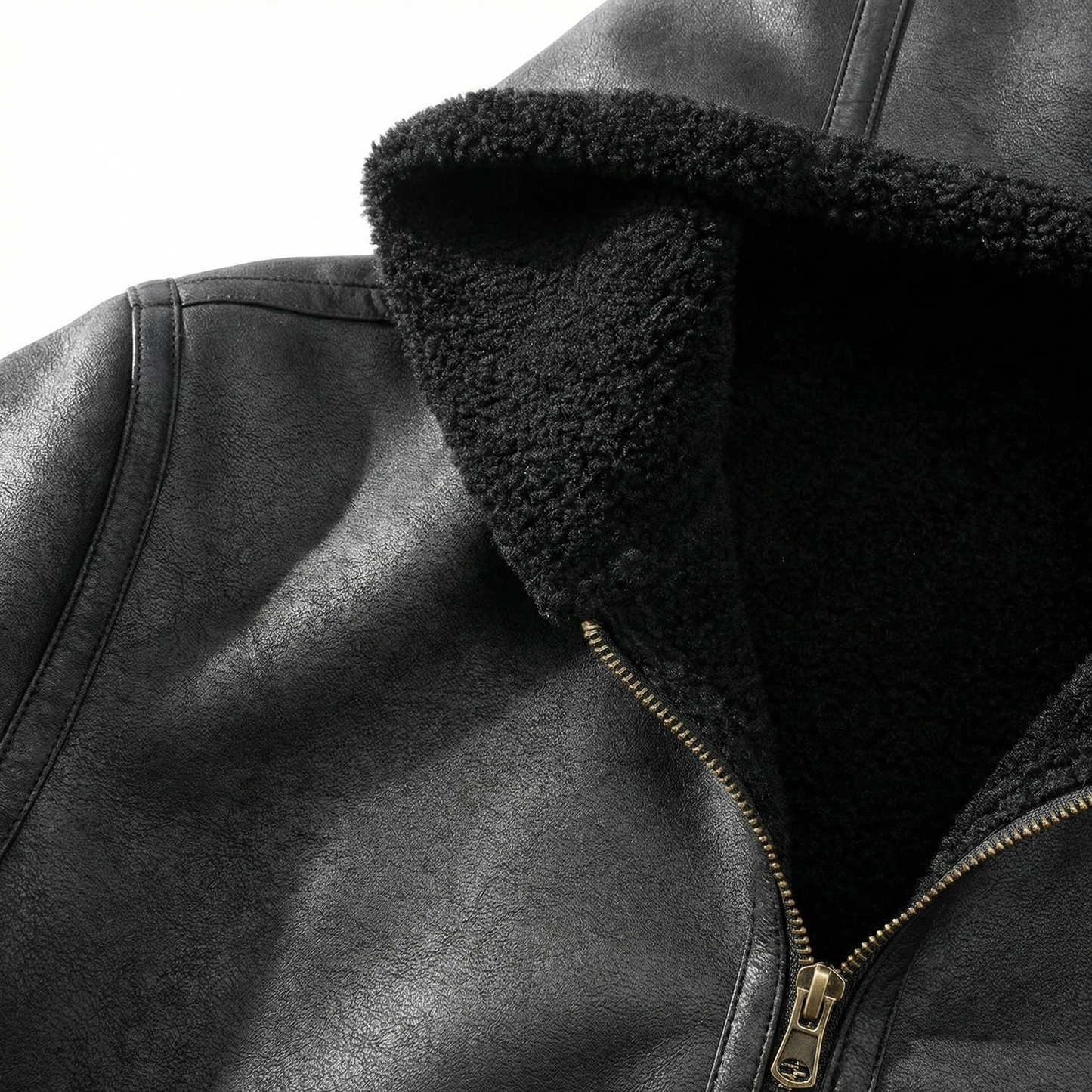 Noble Sherpa-Lined Aviator Hooded Jacket