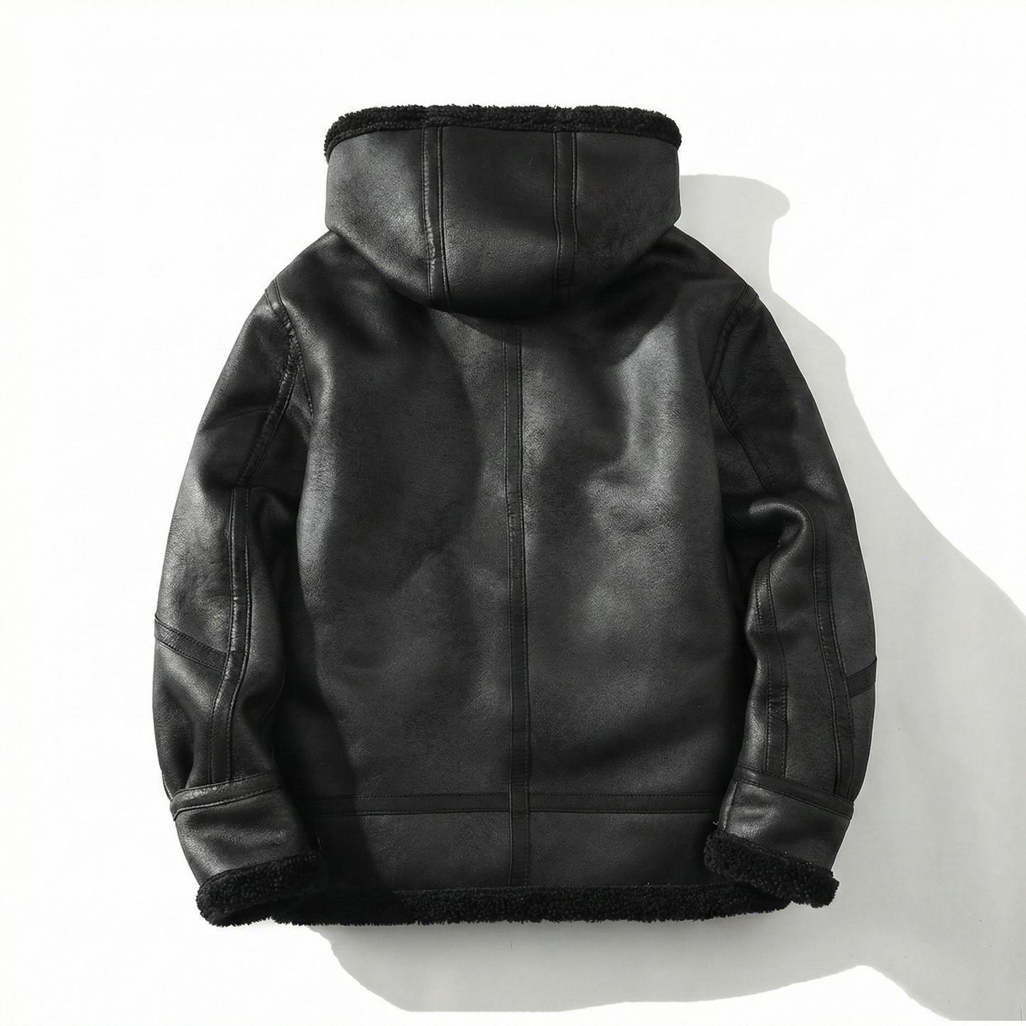 Noble Sherpa-Lined Aviator Hooded Jacket