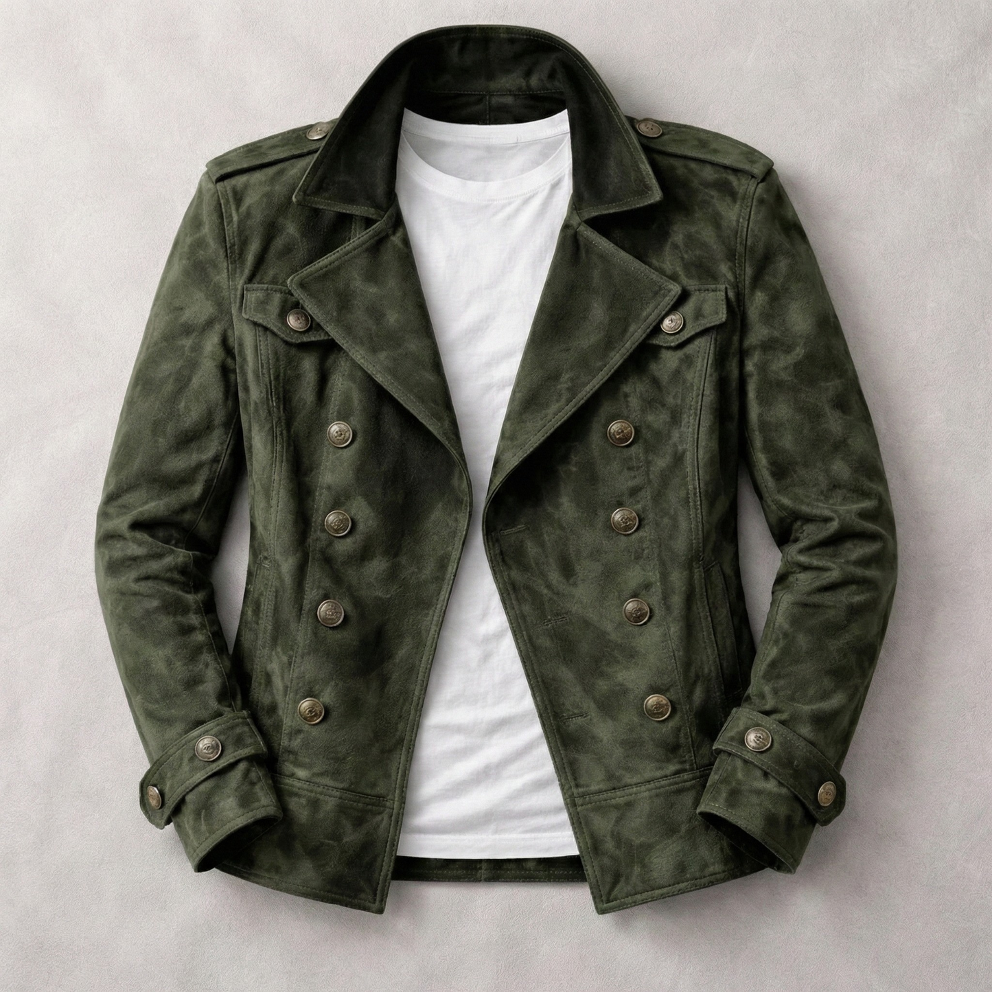 Ridge Suede Pea Coat