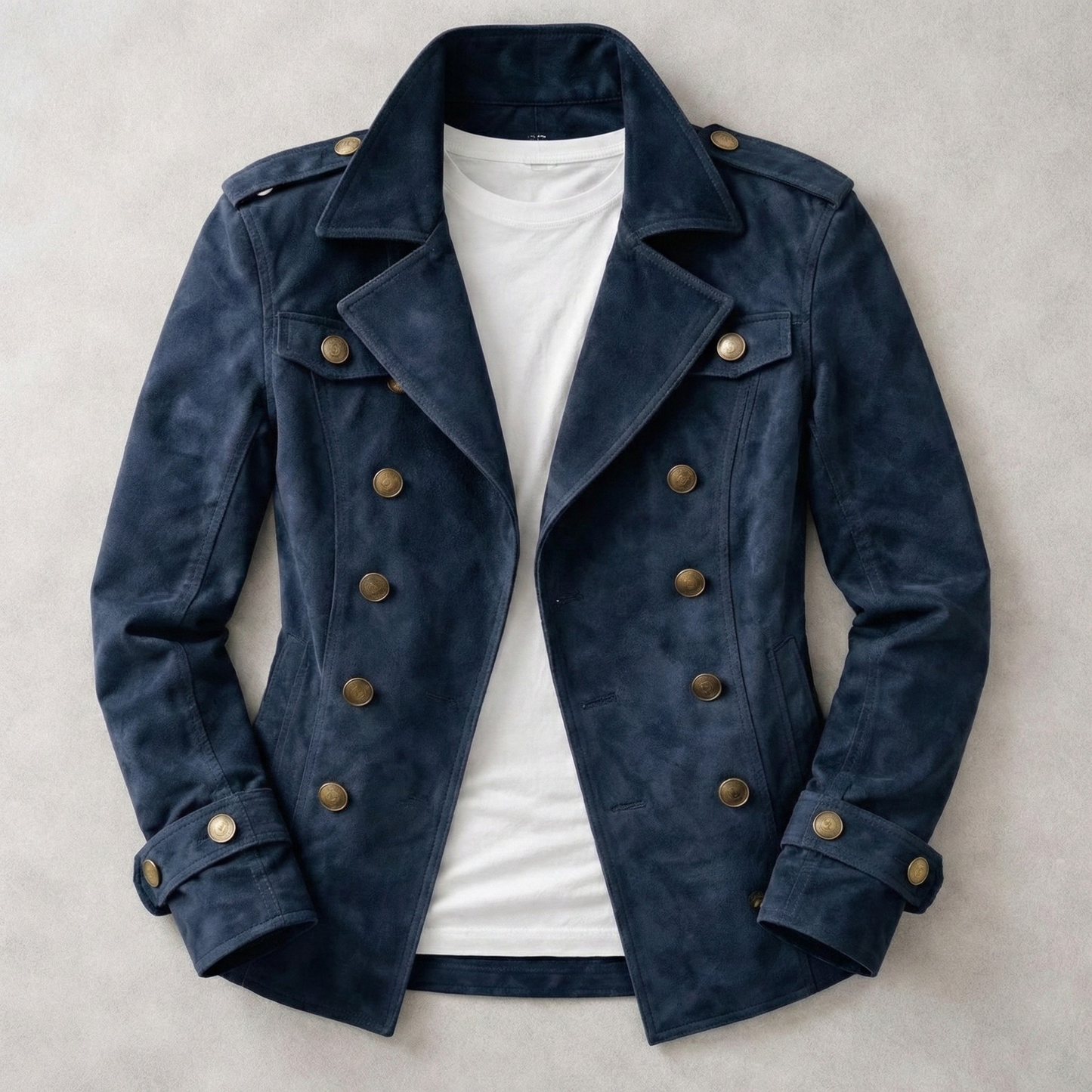 Ridge Suede Pea Coat