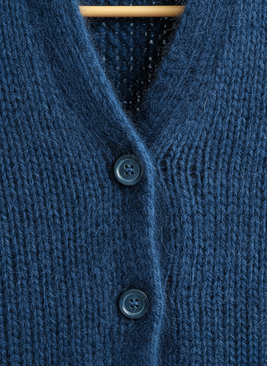 Single-breasted Longline Fuzzy Knit Cardigan
