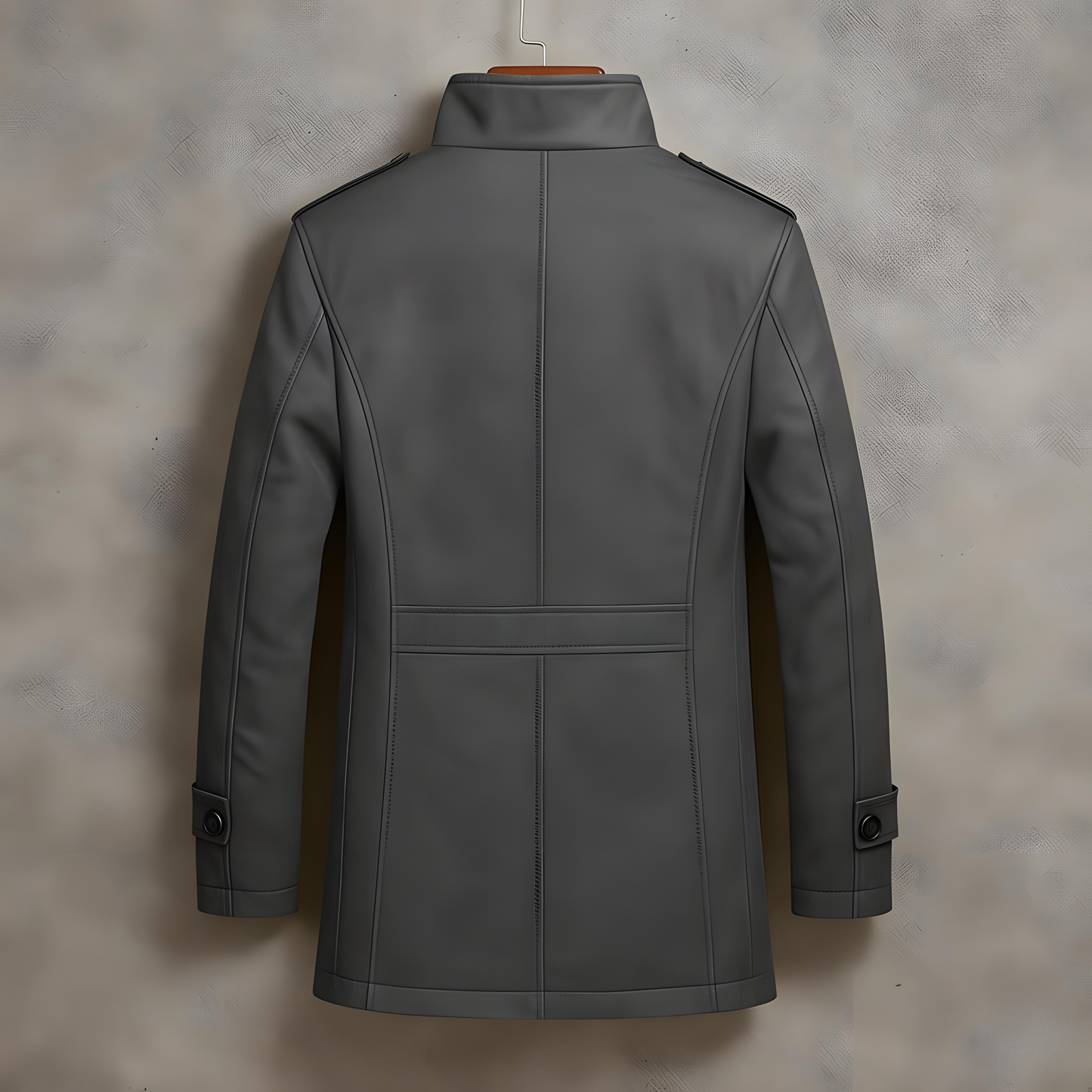 Faux Leather Sherpa-Lined Jacket