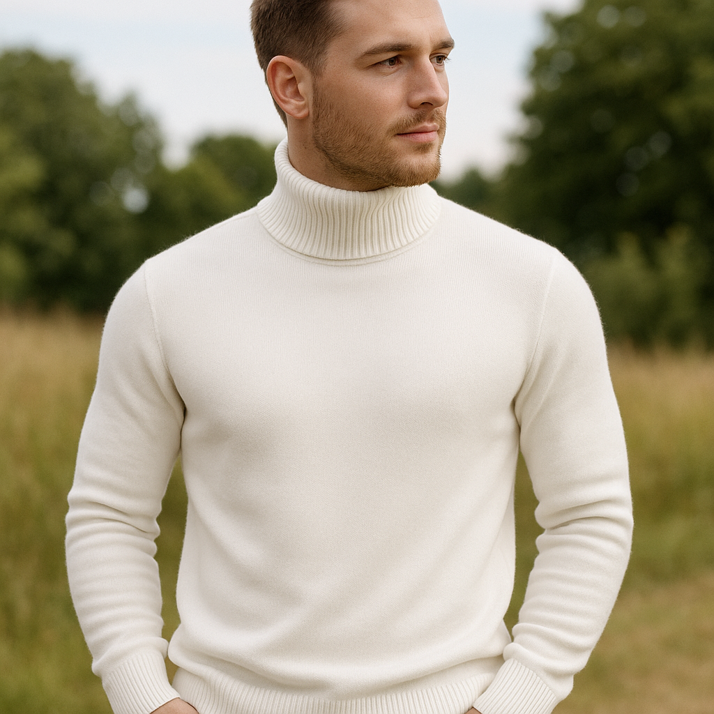 Classic Ribbed Turtleneck Sweater