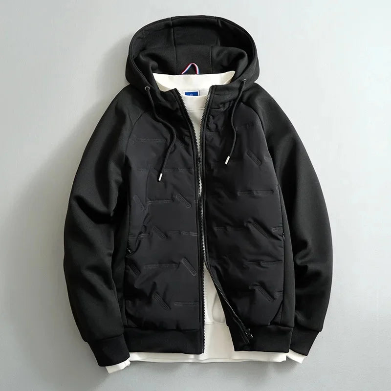 Two-Tone Padded Hooded Jacket