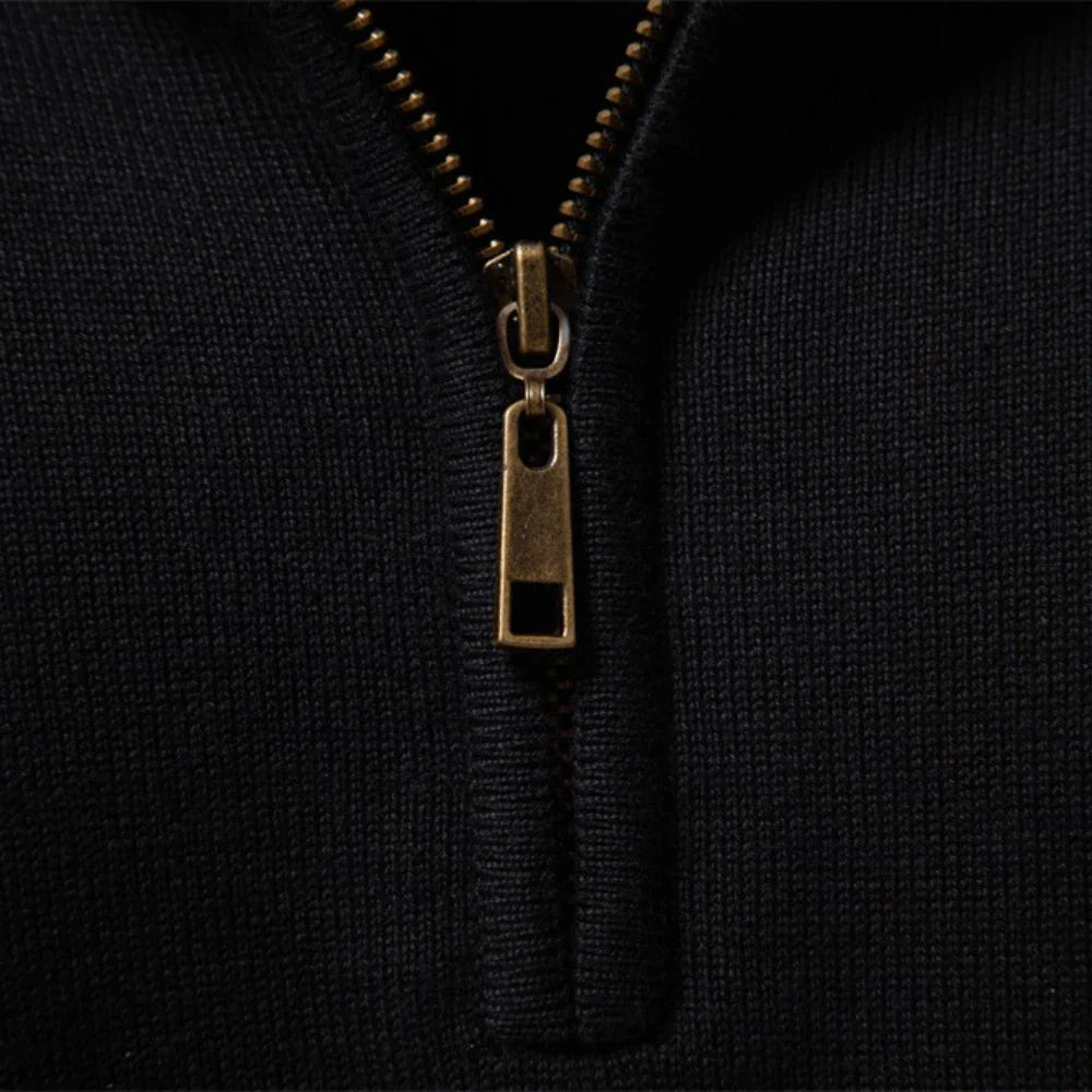 Fabio Quarter Zip Knit Sweater