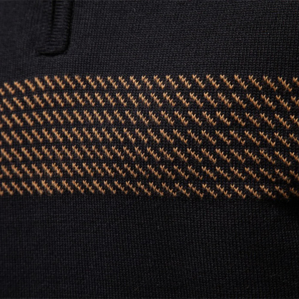 Fabio Quarter Zip Knit Sweater