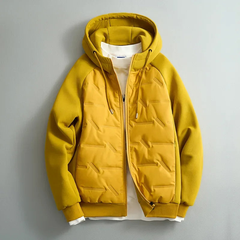 Two-Tone Padded Hooded Jacket