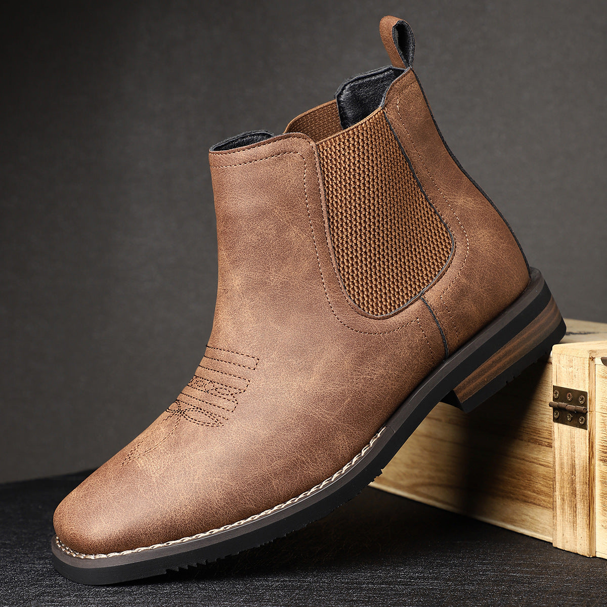 Ciedera Classic Leather Chelsea Boots