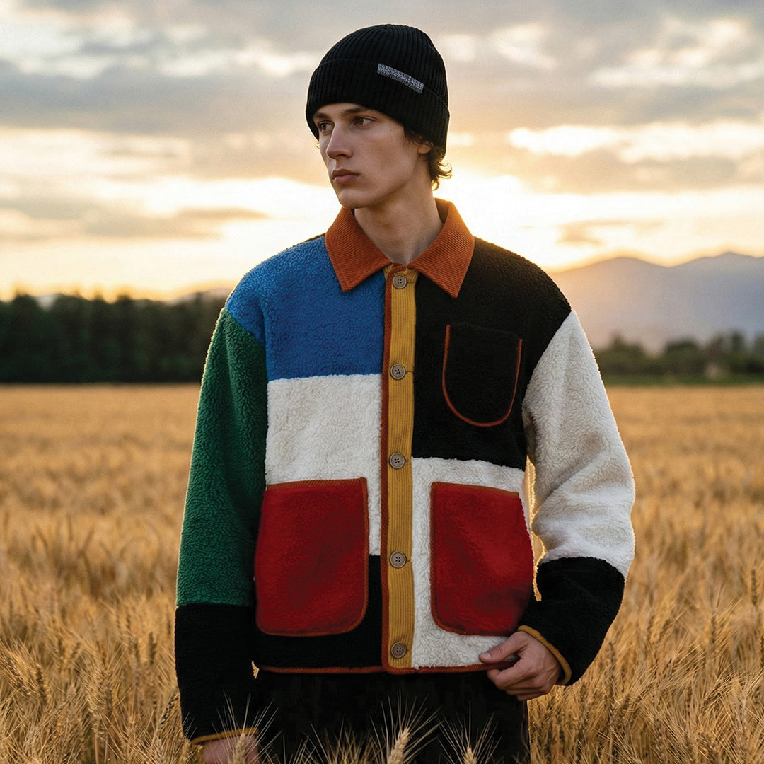 Savoni Color-Block Fleece Jacket