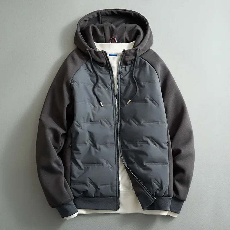 Two-Tone Padded Hooded Jacket