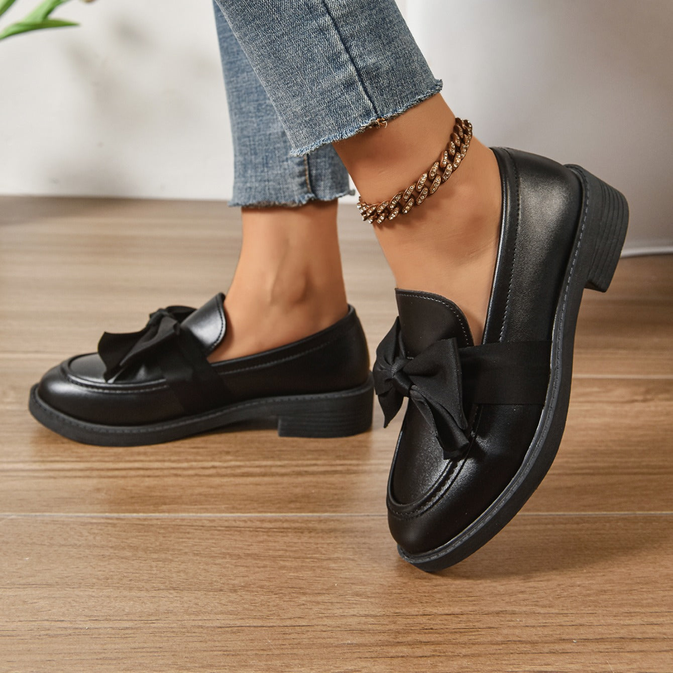 Valencia Bow Patent Loafers