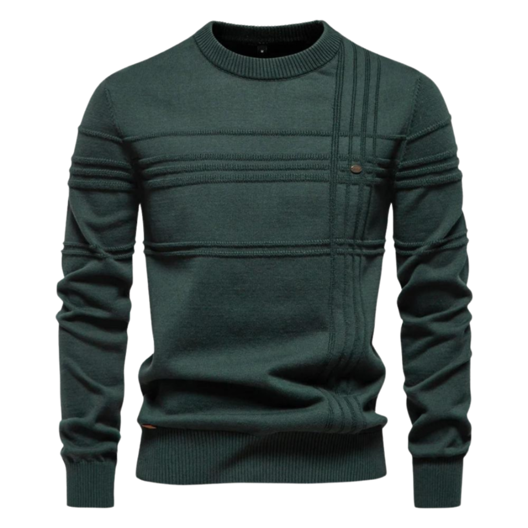 Leandro Elegant Sweater With Checkered Design