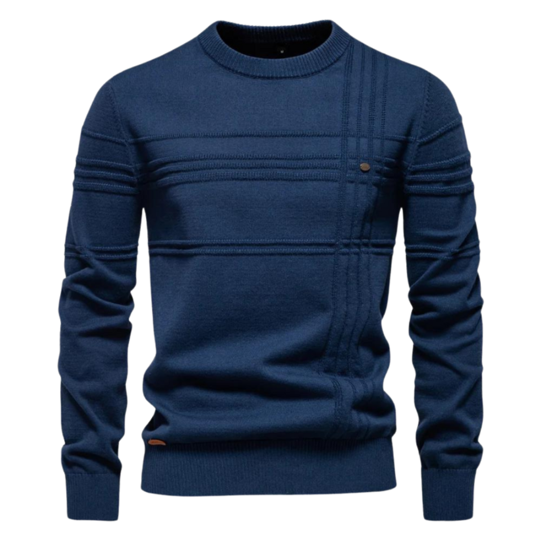 Leandro Elegant Sweater With Checkered Design
