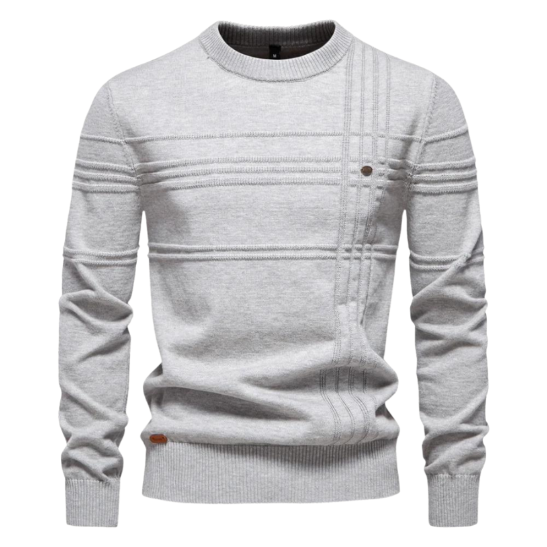 Leandro Elegant Sweater With Checkered Design