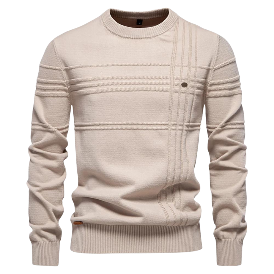 Leandro Elegant Sweater With Checkered Design