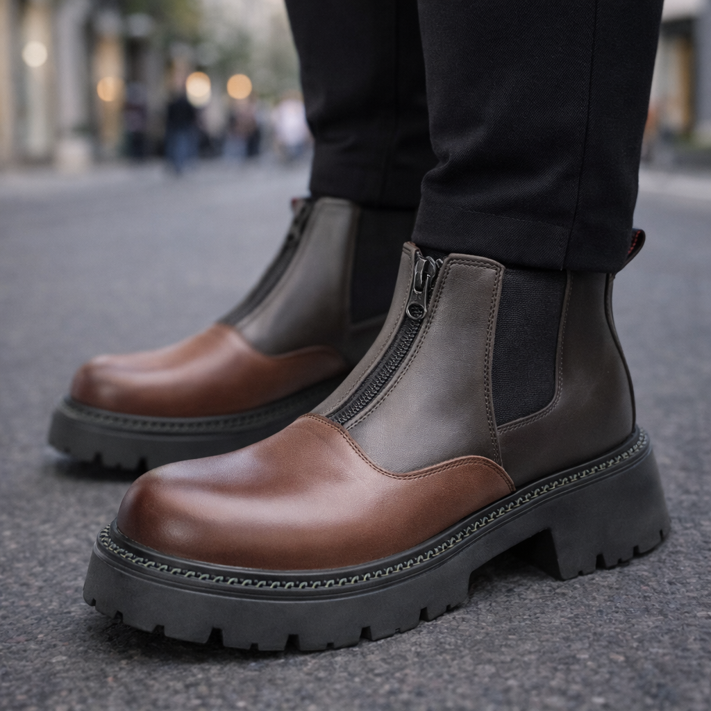 Veneto Leather Chelsea Boots