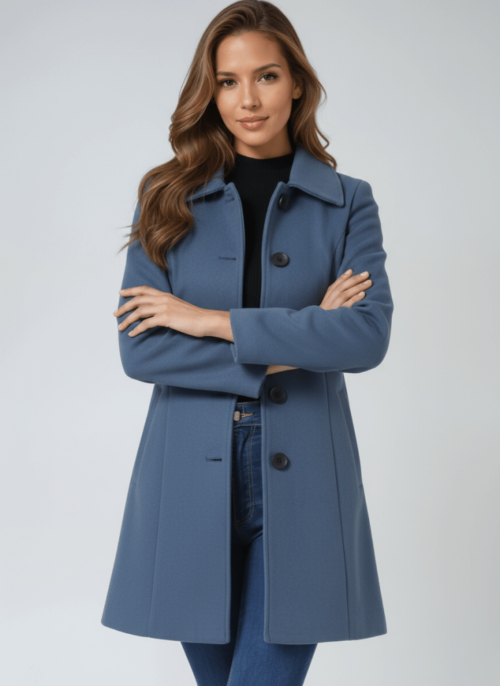 Amber Classic Tailored Wool Blend Coat