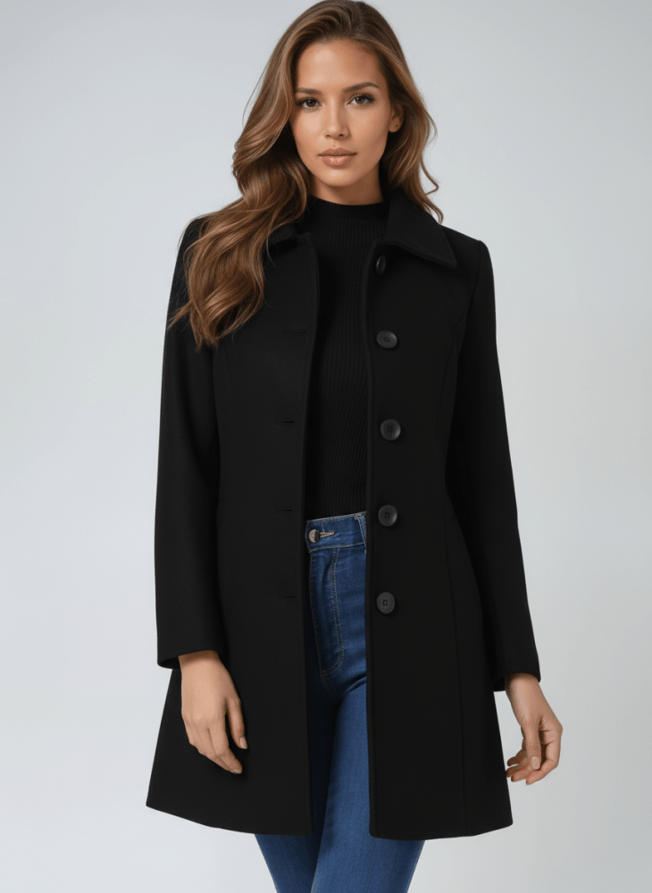 Amber Classic Tailored Wool Blend Coat