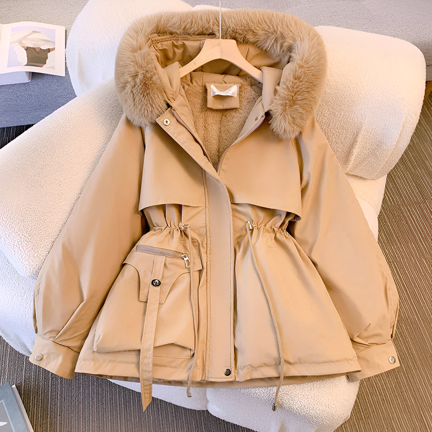 Luxury Faux-Fur Trim Winter Parka
