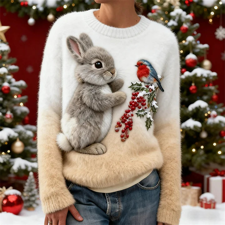 Winter Bunny Knitted Sweater