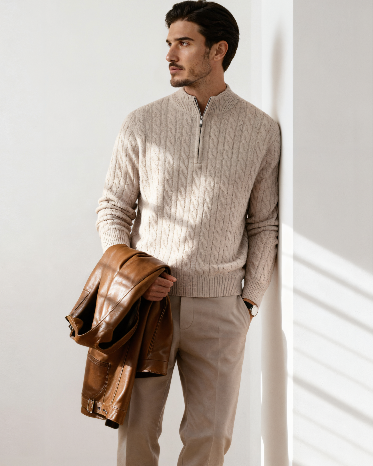 Ciedera Cashmere Woven Half Zip