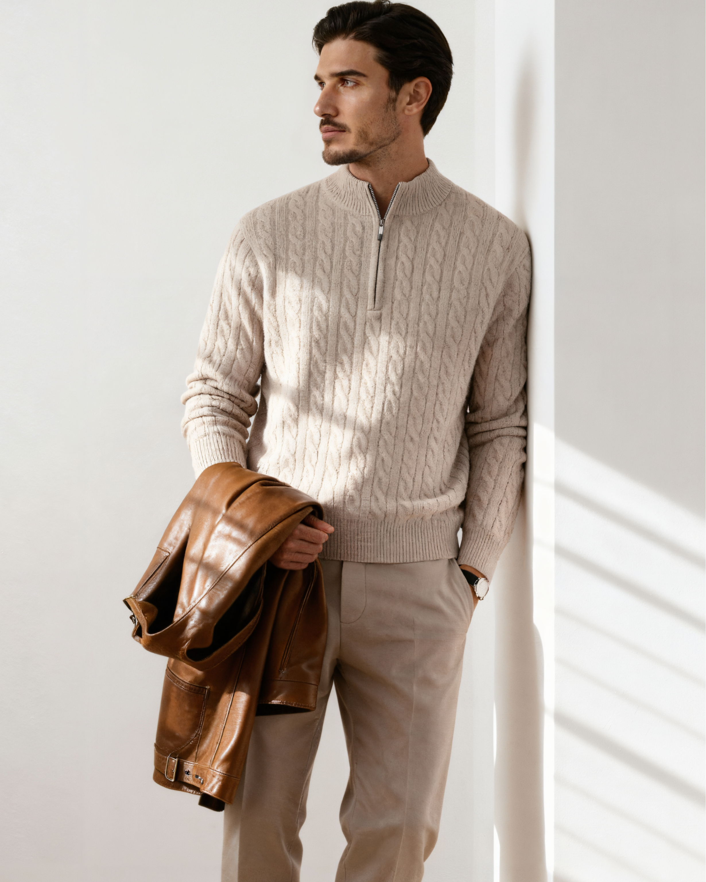 Ciedera Cashmere Woven Half Zip