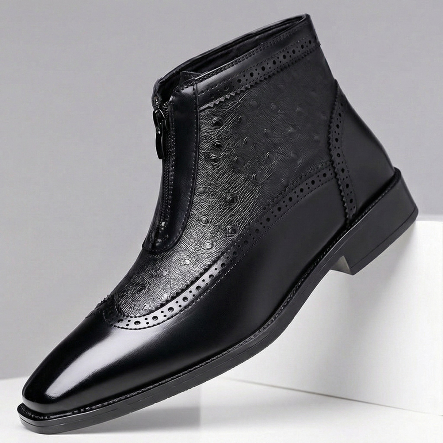 Fairmont Textured Leather Boots