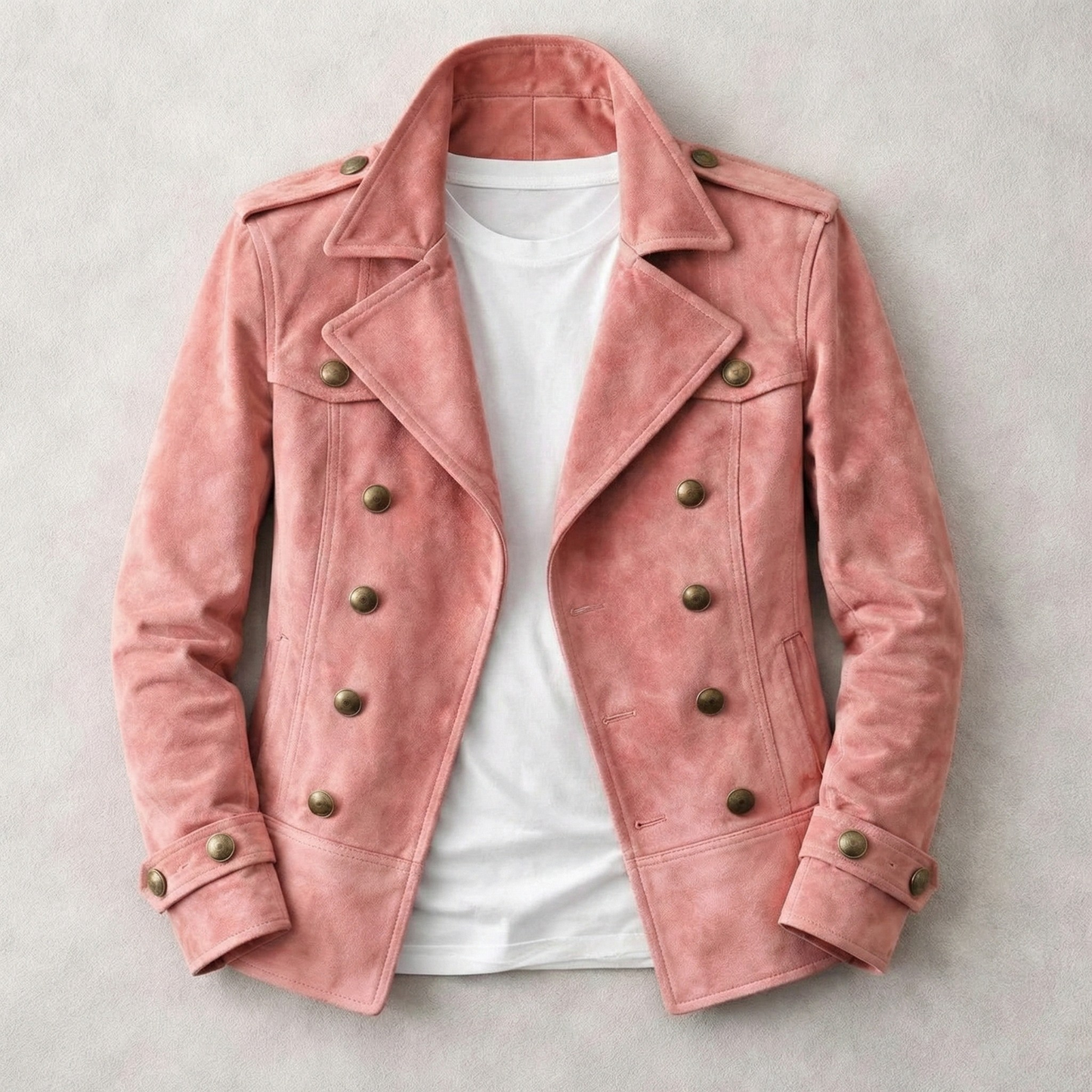 Ridge Suede Pea Coat