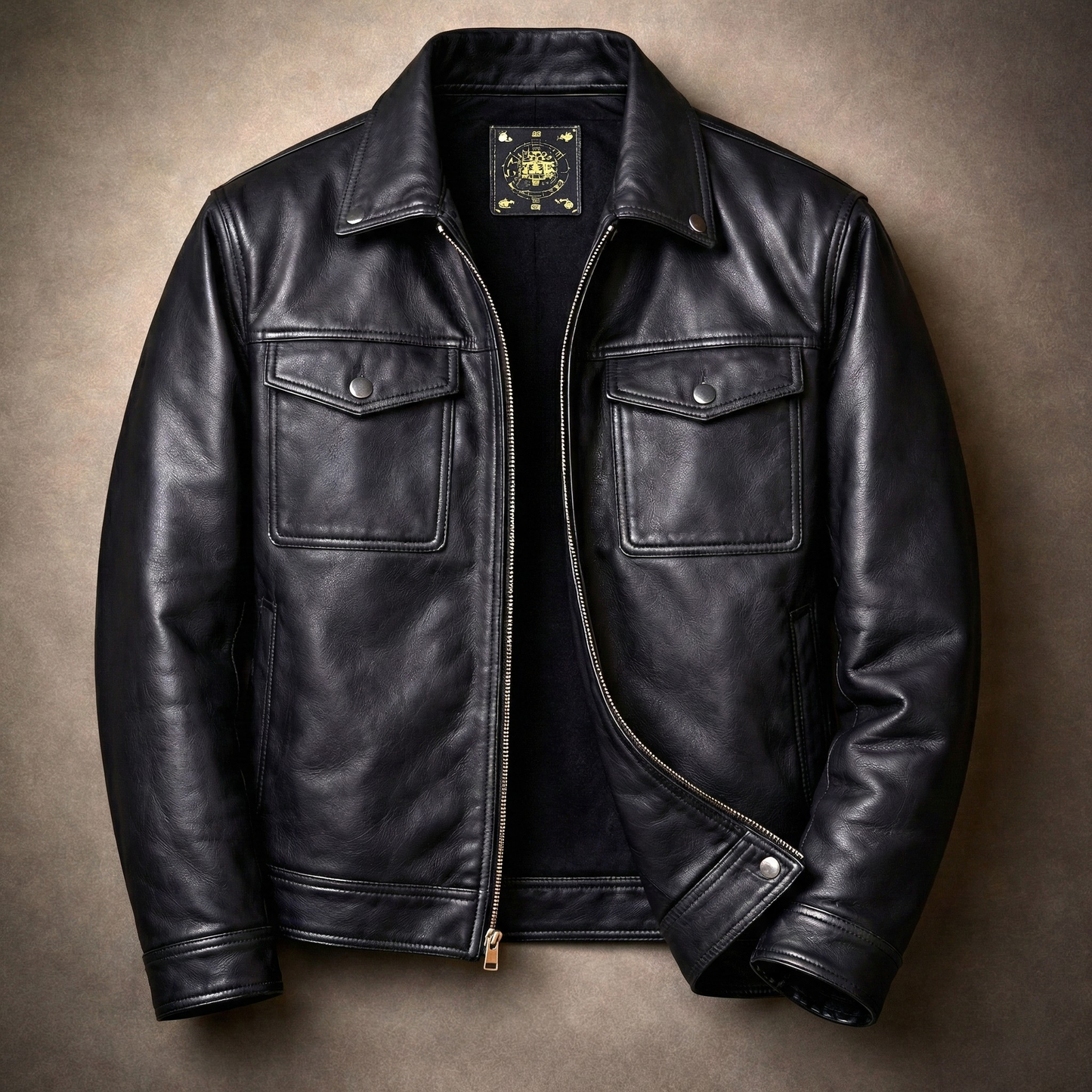 Trenton Classic Leather Utility Jacket