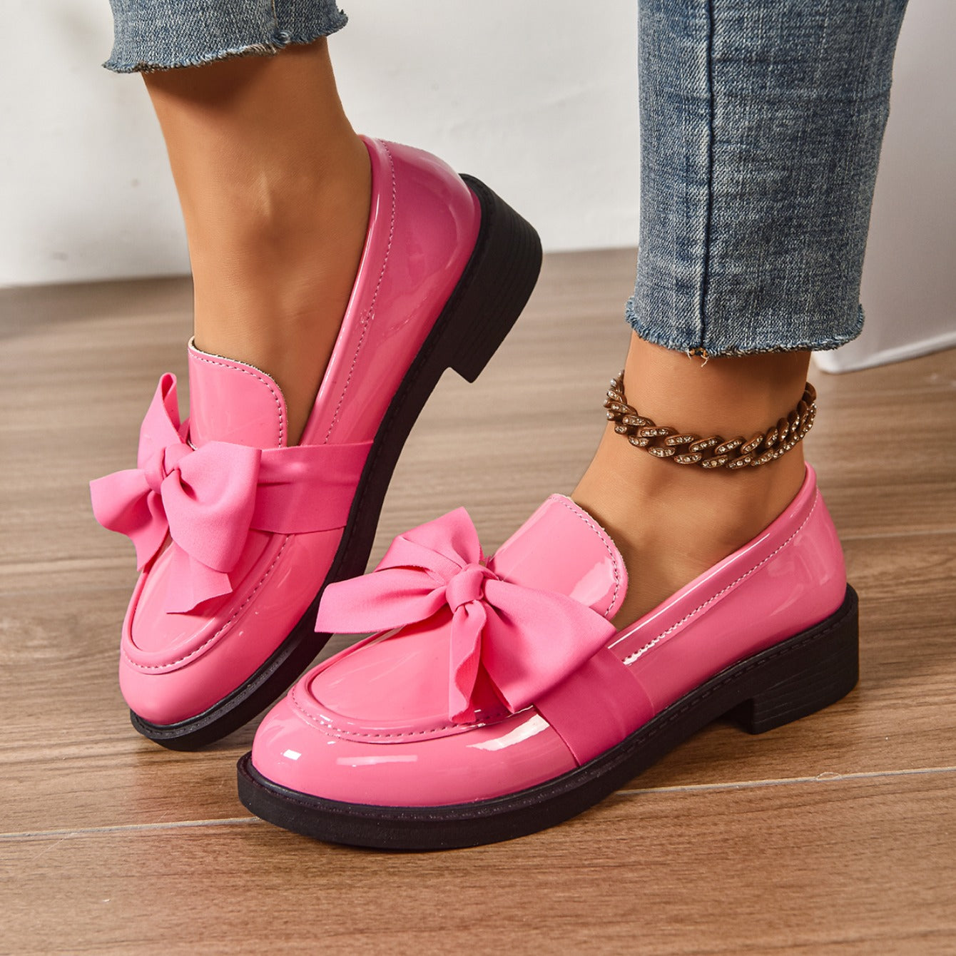 Valencia Bow Patent Loafers