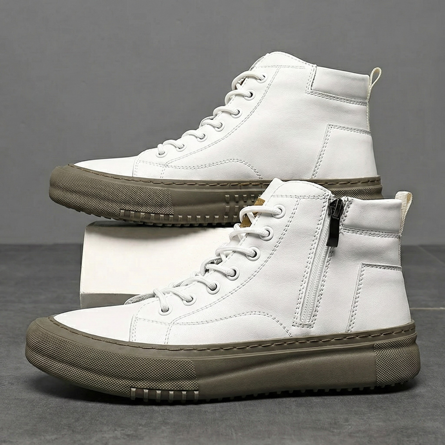 Regent Leather High-Top Sneakers