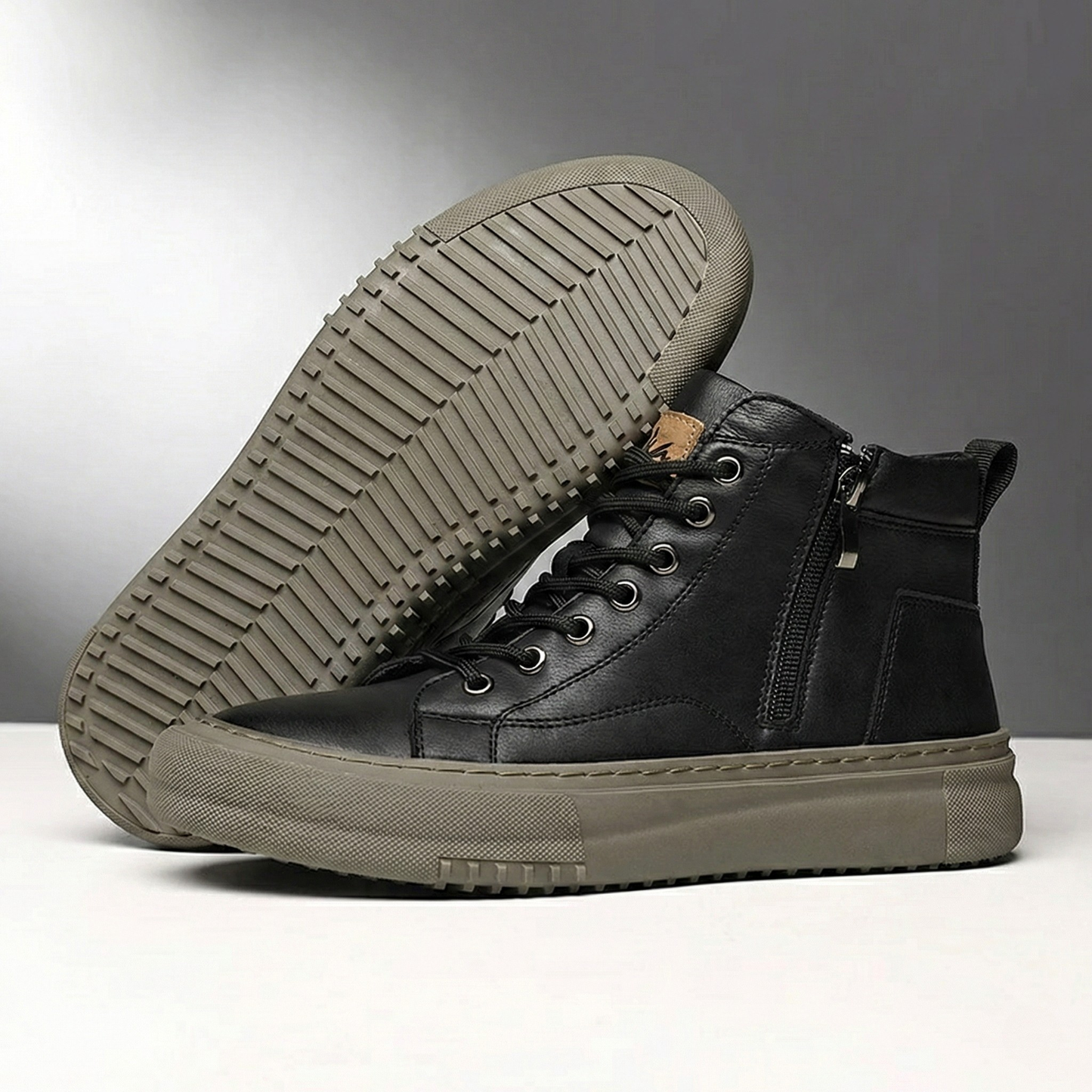 Regent Leather High-Top Sneakers