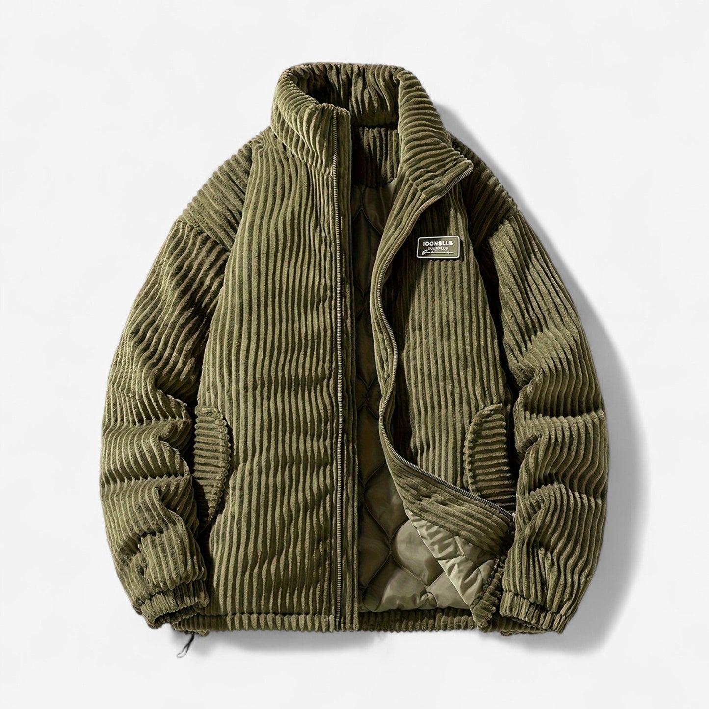 Ribbed Corduroy Puffer Jacket