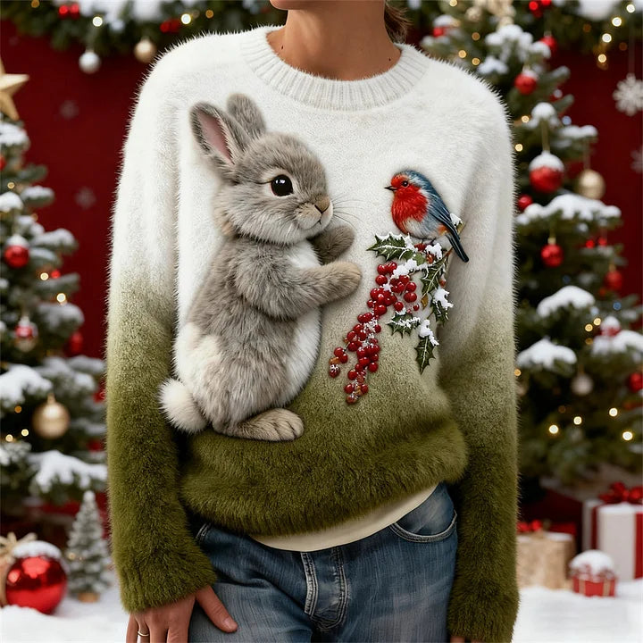 Winter Bunny Knitted Sweater