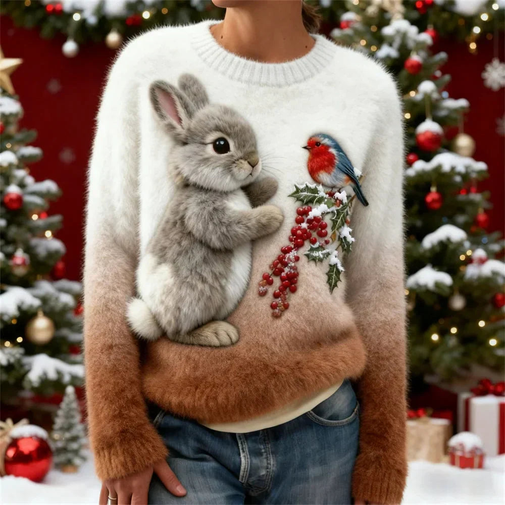 Winter Bunny Knitted Sweater