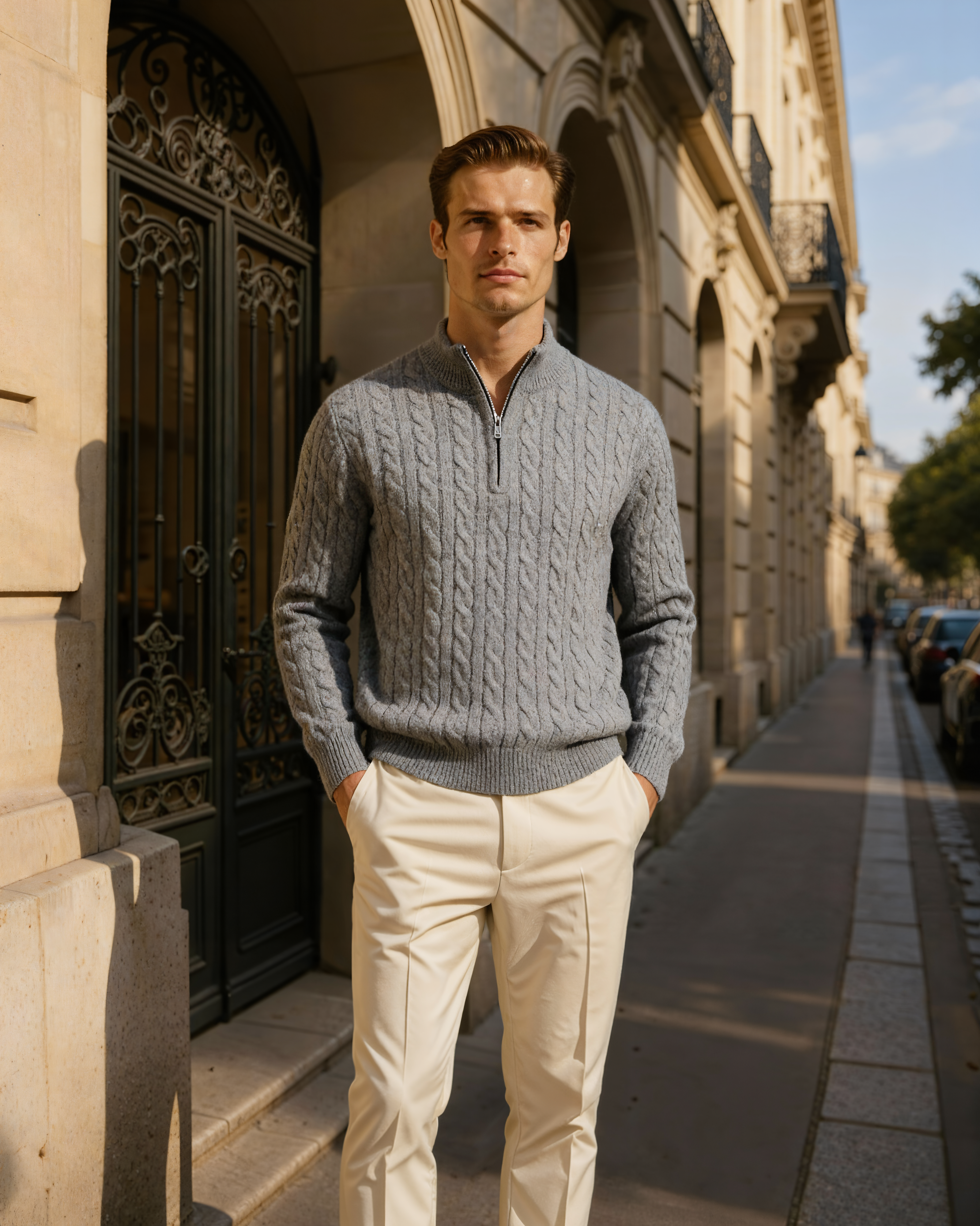 Ciedera Cashmere Woven Half Zip
