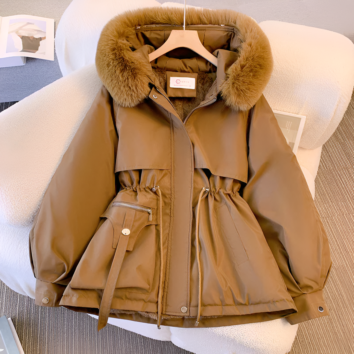 Luxury Faux-Fur Trim Winter Parka