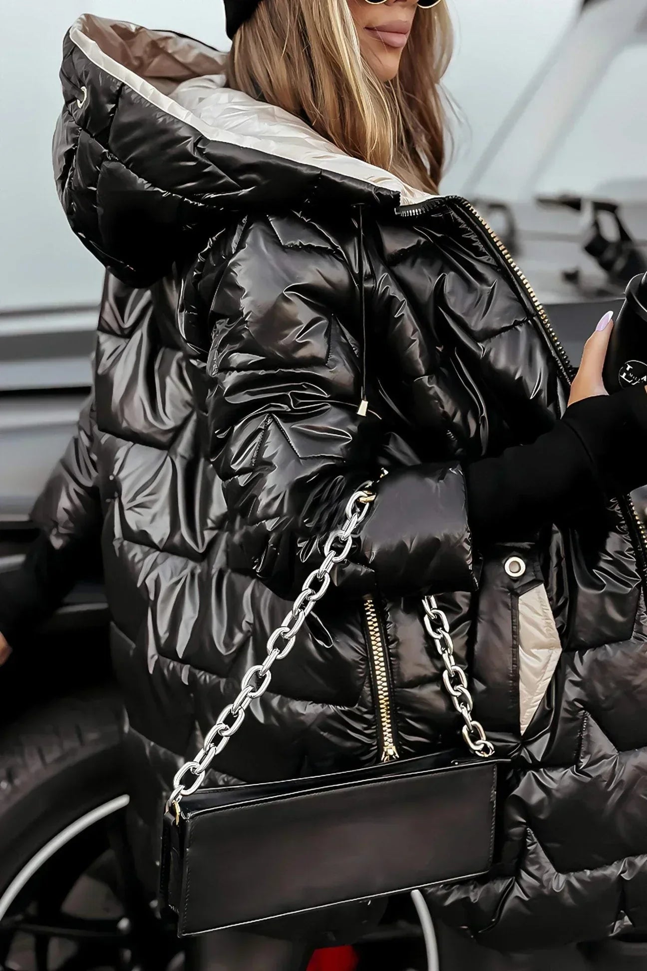 Ciedera Metallic Puffer Jacket