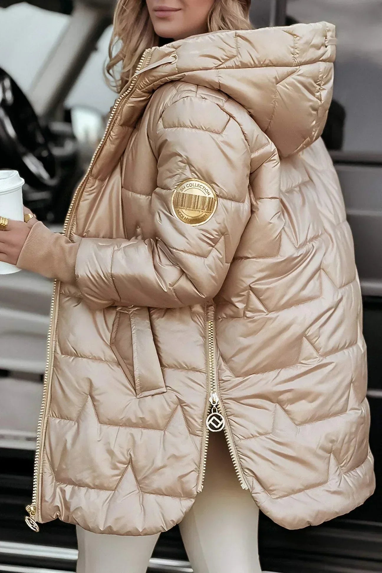 Ciedera Metallic Puffer Jacket