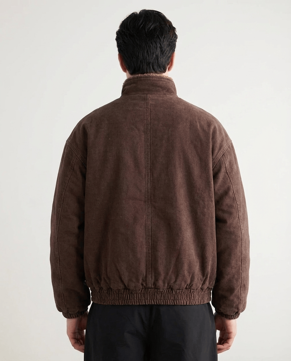 Milan Sherpa‑Lined Bomber Jacket