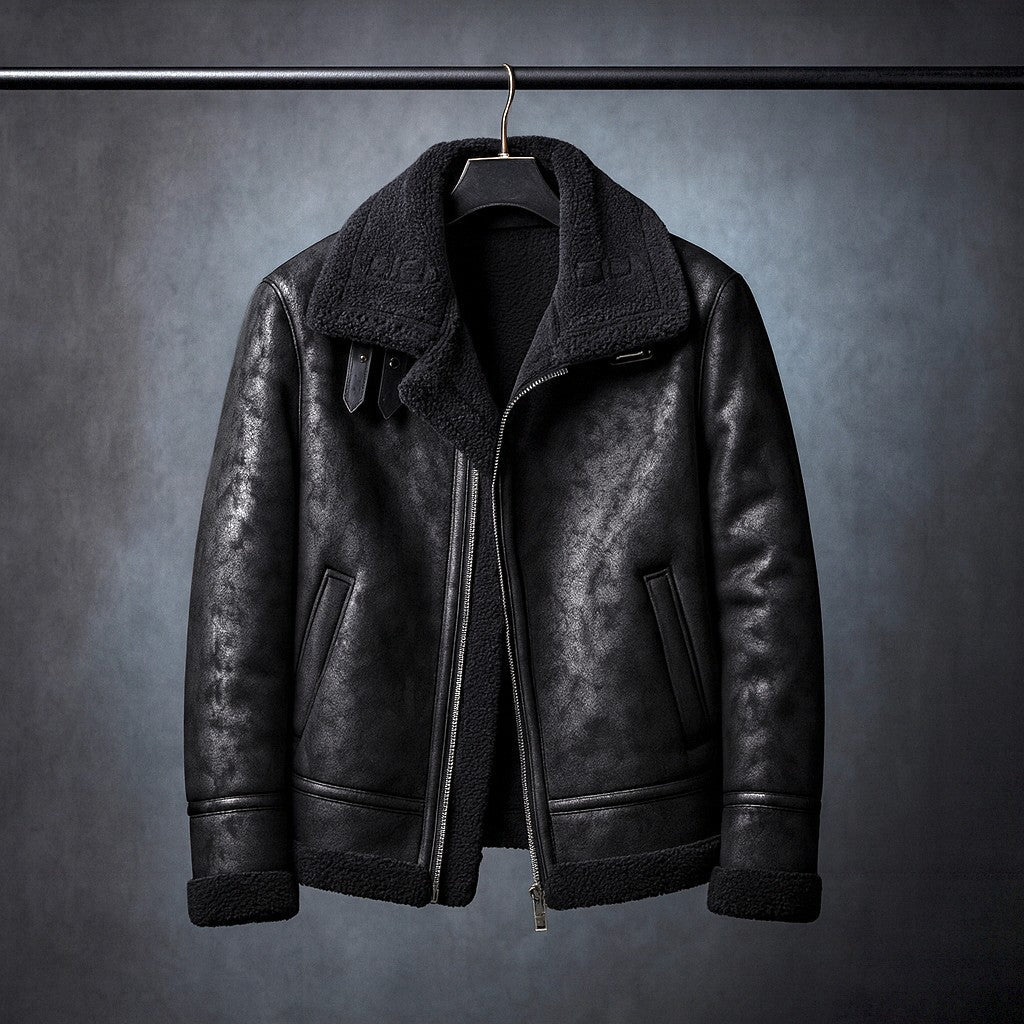 Fermo Shearling Lined Leather Jacket