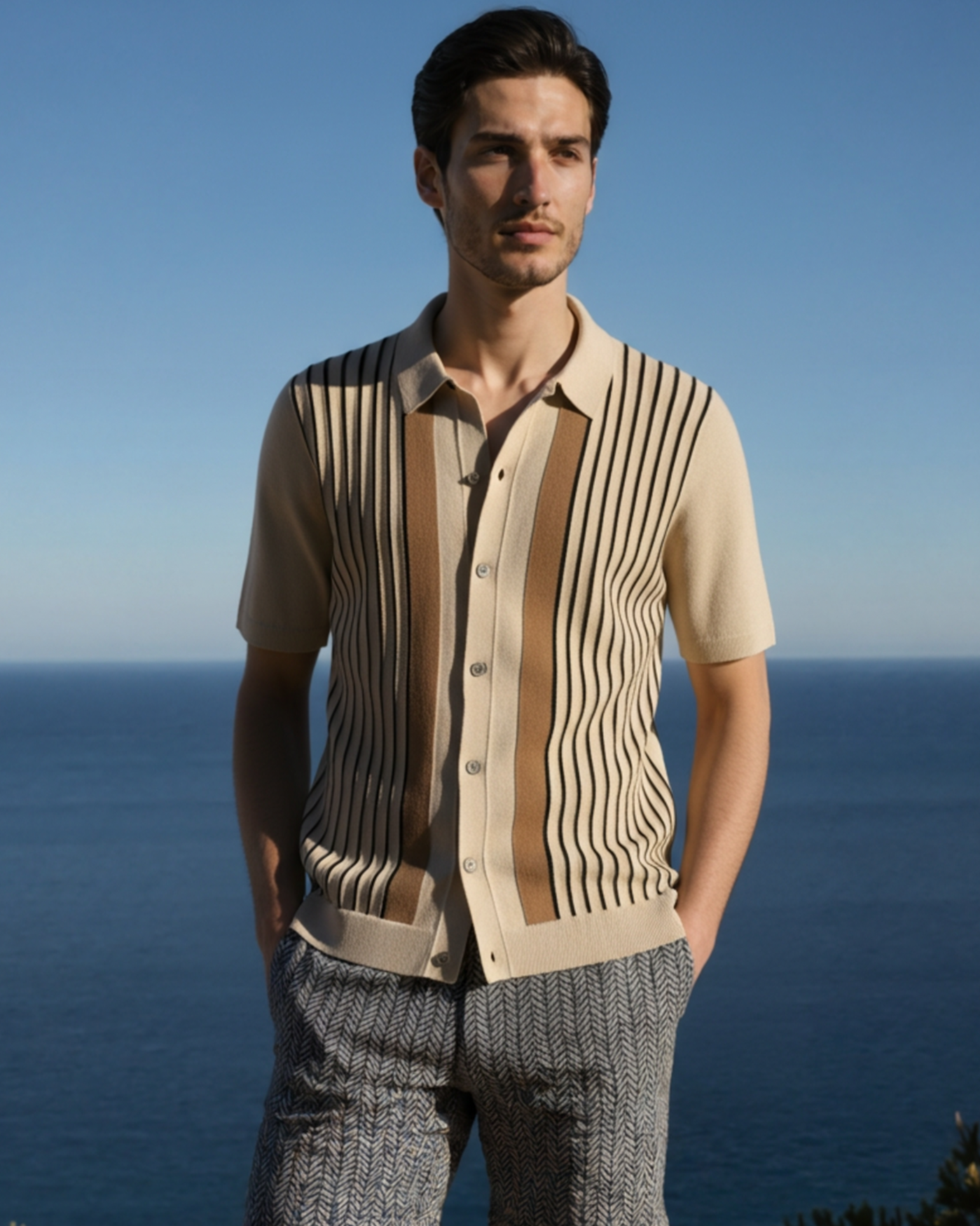 Ciedera Knit Polo Beige