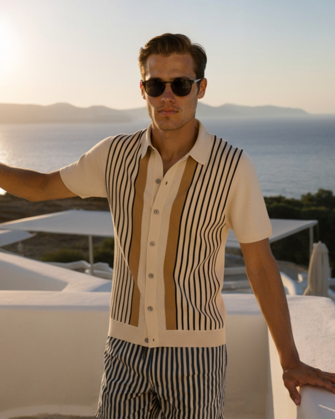 Ciedera Knit Polo Beige