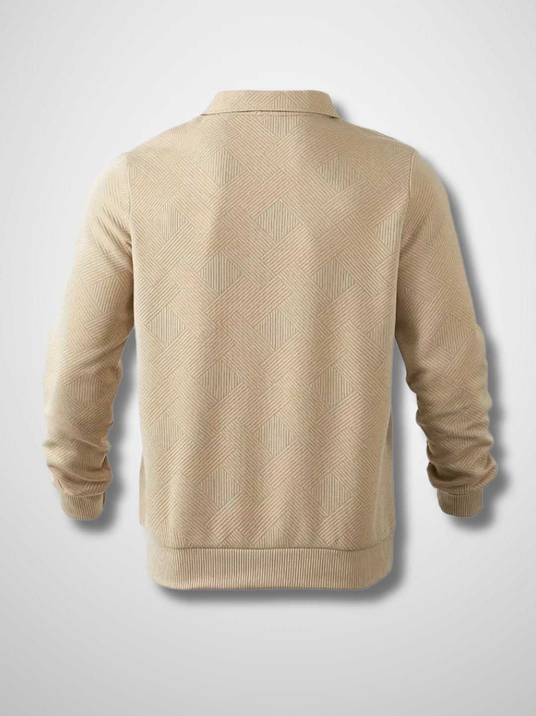 Geometric Knit Half-Zip Sweater