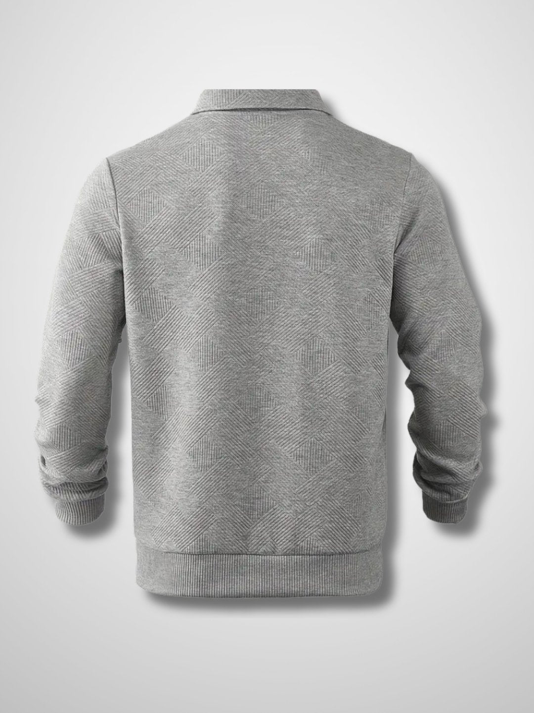 Geometric Knit Half-Zip Sweater