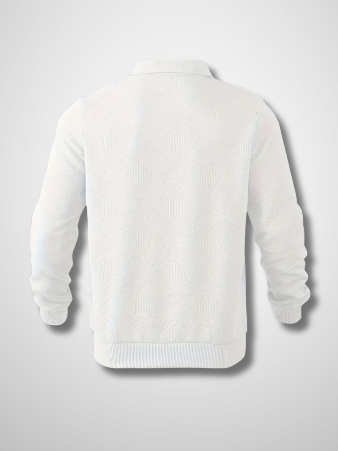 Geometric Knit Half-Zip Sweater